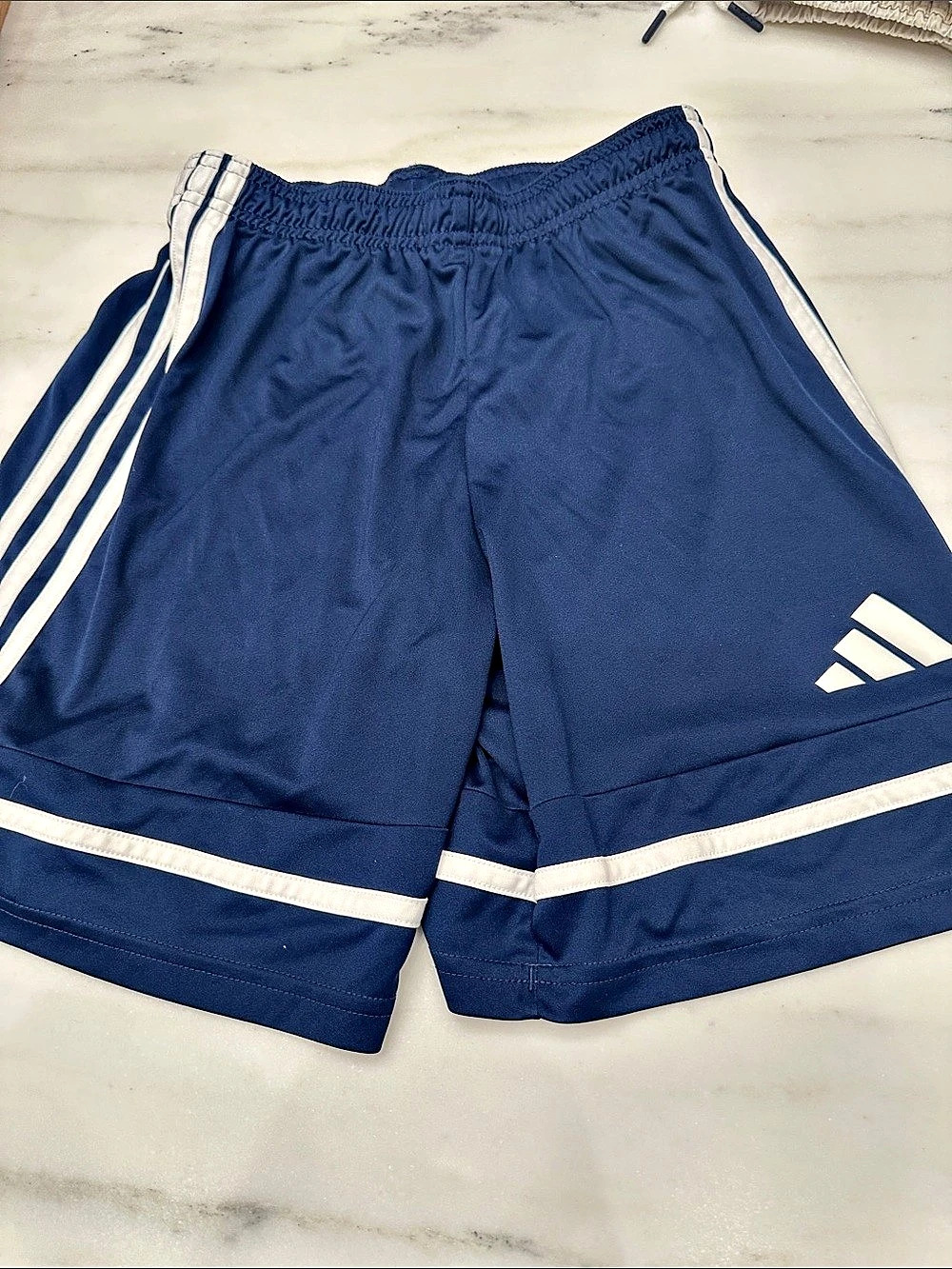 adidas 11-12y Athletic Shorts Blue & White Size Like New